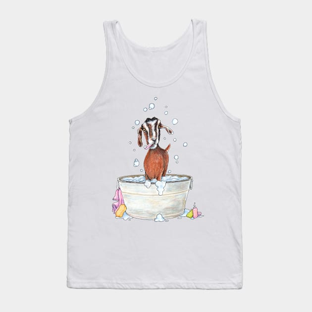 Goat Soap Bubbles Tank Top by Julie Townsend Studio